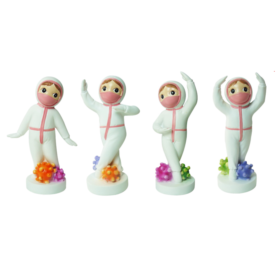 Home Accent Decoration Art Pieces Resin Dancing Nurse Figurine Character Decoration For Home Office